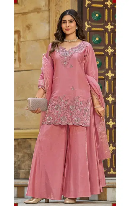 Ladies Flavour 3388 And 3389 Glass Satin Wholesale Sharara Suits Suppliers In Mumbai